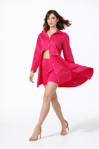 Kavelle Line Tailored Two-Piece Set – Modern Structured Blazer Shirt & Shorts