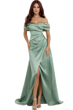 Venesia Luxury Satin Evening Dress with Corset Silhouette