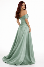 Venesia Luxury Satin Evening Dress with Corset Silhouette