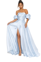 Serelune Off Shoulder Satin Evening Gown