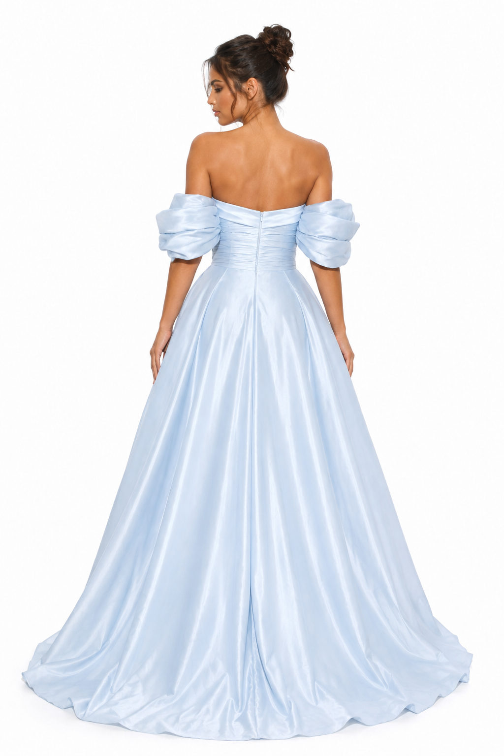 Serelune Off Shoulder Satin Evening Gown