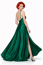 Classico Myst Emerald Satin Gown