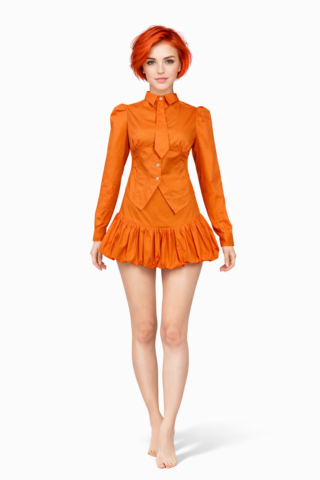 ALEGRIA Vibrant Avant-Garde Mini Dress With Bold Structured Fashion