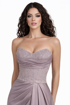 Elettra Silk Draped Evening Dress