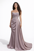 Elettra Silk Draped Evening Dress
