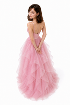 Valentina Luz Pink Satin & Tulle Original Couture Dress