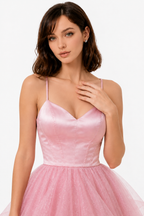 Valentina Luz Pink Satin & Tulle Original Couture Dress